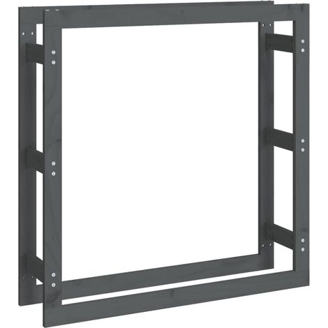 Maison Exclusive - Support pour bois de chauffage Gris 100x25x100 cm Bois de pin