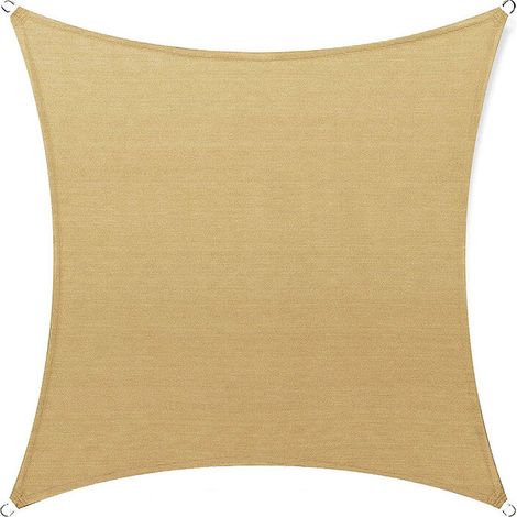 Cool Area Voile d'ombrage Rectangulaire 3x4m Toile Ombrage UV Protection pour Patio Jardin, Terrasse,Extérieur, Balcon,Couleur Sable (1/5)