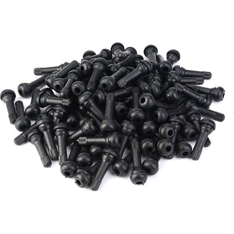 Tige de valve de pneu tubeless, 100 pièces Tige de valve de pneu de Voiture/Moto Universal Remplacement Snap in Tire Valve Stem(TR414) (1/5)