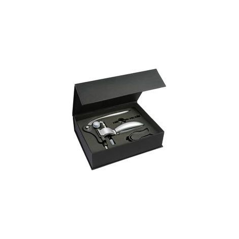 Tire Bouchon, Ouvre-bouteilles de vin avec Boite Cadeau, 3 Pièces Accessoires de Vin, Kit de Ouvre Bouteille, Cadeau Saint Valentin Homme (1/5)