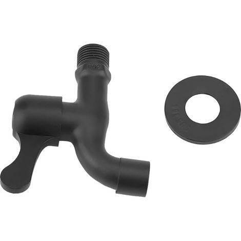 Robinet Murale Noir Acier Inoxydable 304 pour Salle de Bain (1/5)