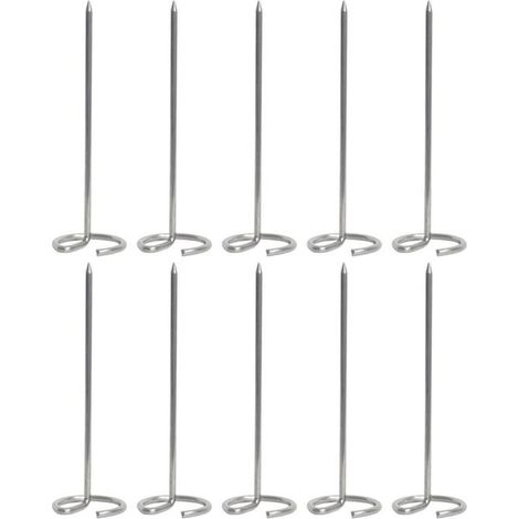 Lot de 10 brochettes en acier inoxydable pour barbecue Airfryer (1/4)