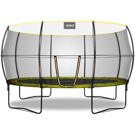 Rebo Oval Base Jump 2 Trampoline With Halo II Enclosure -10 x 14