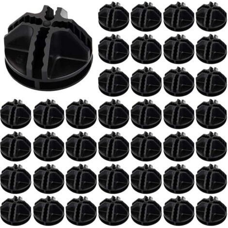 40pcs Plastic Connectors Black Storage Cube Grid Cube Connectors Fitting Portable Plastic Storage Unit for Storage Cubes Shelving Modular Cabinet (1/5)