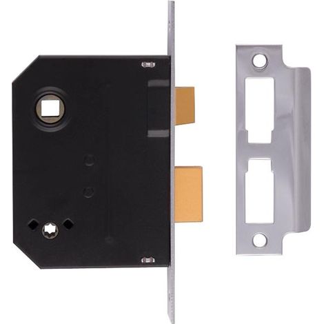 Union Y2294-PL-3.00 Polished Brass Mortice Bathroom Lock, 76mm (3-inch) Visible Key Lock