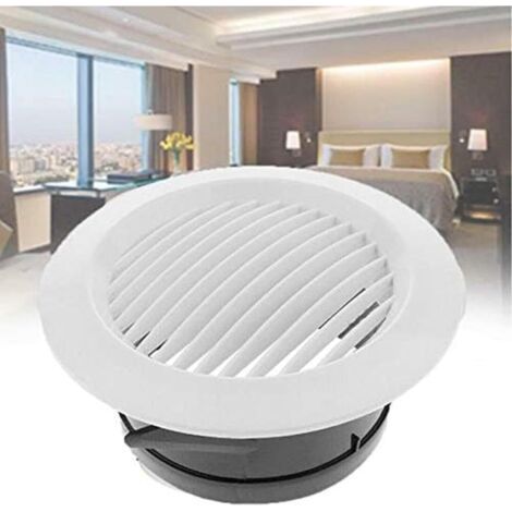 Capuchon de couvercle de tuyau de conduit de sortie de ventilation circulaire à grille d'aération, ventilateur d'extraction en de couverture de 75mm (1/5)