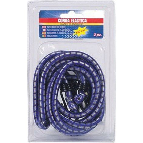 Trade Shop - CORDA ELASTIC 150 CM 2 PEZZI IN BLISTER ACCESSORIEN AUTO ACCESSORIEN EMERGENZA -