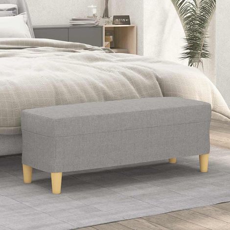 Banc - Banc de salon Banc de table Gris clair 100x35x41 cm Tissu BV587409 - BonneVie (1/5)