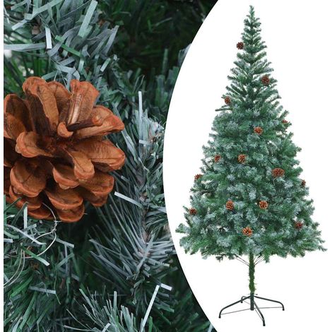 Albero di Natale  Albero natalizio  Albero festivo Artificiale con Pigne 210 cm (1/5)