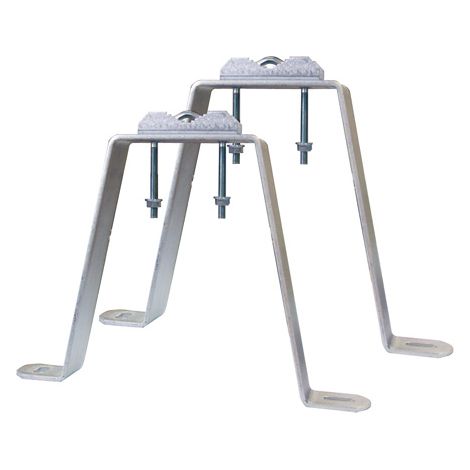 fixation murale grand modèle en acier déport de 45cm x2