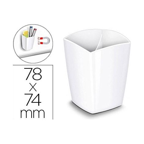 Cubilete portalapices cep magnetico blanco 78x74x95 mm