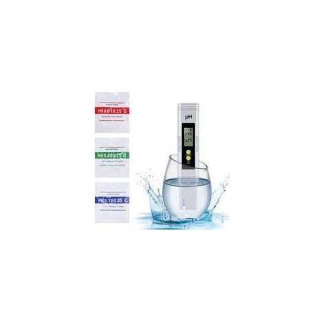 Testeur pH Mètre PH Metre Electronique avec écran LCD Test de pH pour Piscines Testeur Piscine Testeur Spa Plage de Mesure de 0 à 14 pH pour Aquarium, Piscine, Hydroponie B (1/5)