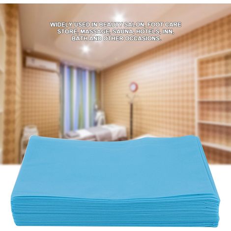 Housse jetable imperméable pour table de massage, institut, spa et salon de tatouage (Bleu) (1/4)