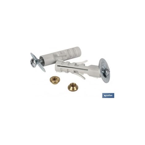 Bl 2 uds taco nylon con tornillo 5x45