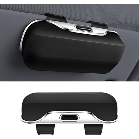 Portaocchiali da sole per aletta parasole auto, custodia protettiva e contenitore per occhiali da auto, accessorio organizer morbido per occhiali da interno auto, adatto a SUV, berline, camion e altri (1/4)