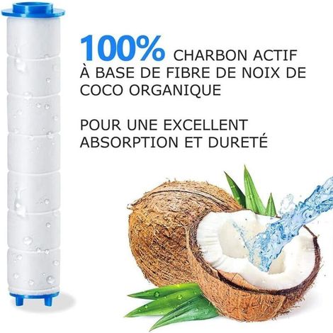 6 pièces Douchtte Filtre Remplaçable, Filtre douchette ​pour pommeau de douche de amovible, L'osmose Inverse, Chlore et le Fluorure et La Filtration Des Particules (1/3)