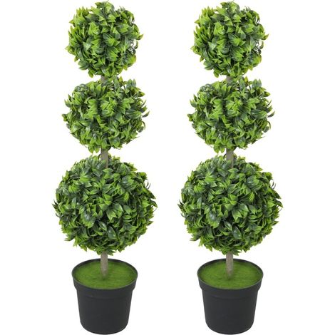Set de 2 plantas artificiales en maceta, verde, 100 cm (1/5)
