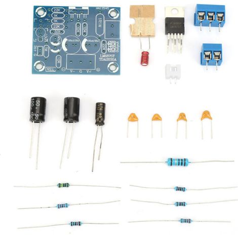 Kit de placa amplificadora de audio para armar, fuente de alimentación de circuito de doble cara práctica y confiable para 4Ω-8Ω 105db -Crezuo