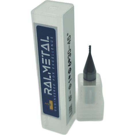 Fresa in metallo duro integrale 1 x 6D x 30 mm 4 taglienti 45 HRC (1/4)