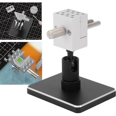 Mini étau avec base détachable, outil de modélisme, dispositif auxiliaire de coloration de modèles/figurines, mini étau de haute précision, dispositif de coloration de figurines. (1/5)