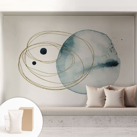 Fototapete - Tapete Vliestapete mit Kleber - Wandtapete Moderne Wandbild Schlafzimmer Wohnzimmer Abstrakte Verbindung 208x146 cm (1/5)