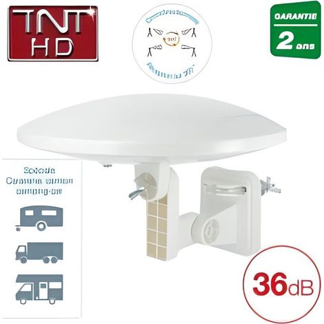 Antenne TNT - FUJIONKYO - OMNI36 - Omnidirectionnelle - Gain 36dB - Compatible 12/24 V
