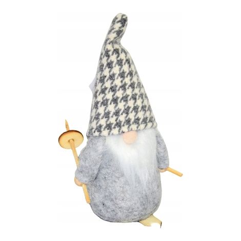 Gnomo in tessuto, bambino, grigio e bianco, 15 cm (1/5)