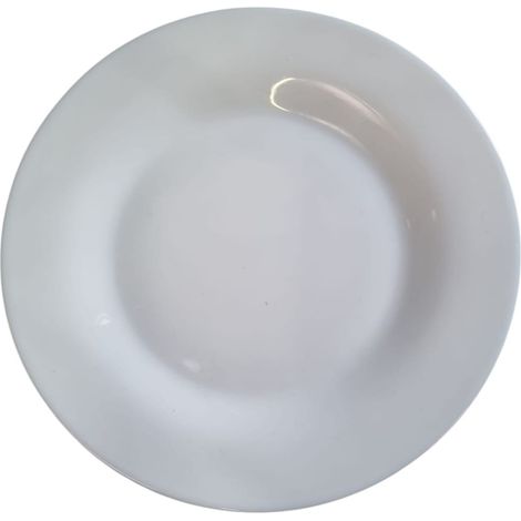 6 x assiettes plates LUMINARC - Blanche – Verre Blanc Ø 25 cm