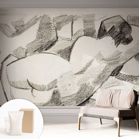 Tapete Vliestapete mit Kleber Wandtapete modern - Tapete mit Motiv - Tapete Schlafzimmer Liegende Figur 312x219 cm (1/5)