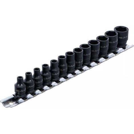 Douille à Choc Six Pans 6,3 mm (1/4) - 12 mm - Acier Résistant - Usage Professionnel et Précis - D-Work