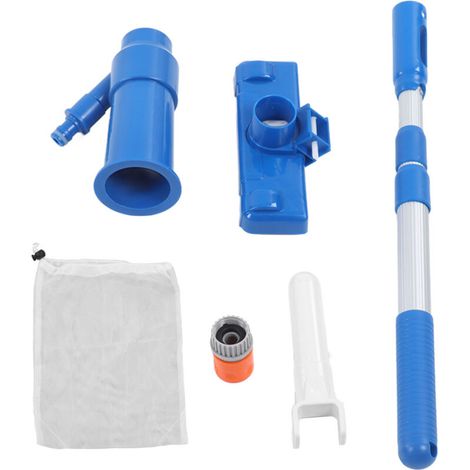 Portable Pool Vacuum Cleaner, Single Jet, Easy to Assemble, Spa Cleaner with Telescopic Pole for Swimming Pools, US Plug (1/5)