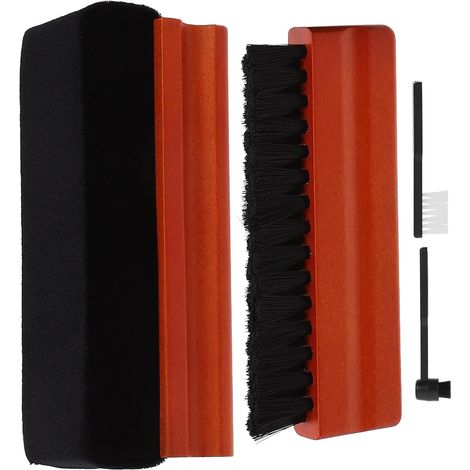 Brosse en Bois Nettoyage Approfondi Kit de Nettoyage pour Disques Vinyles et Éponge pour Tourne-Disque Prolongation Durée de Vie Ensemble 1 Set (1/5)