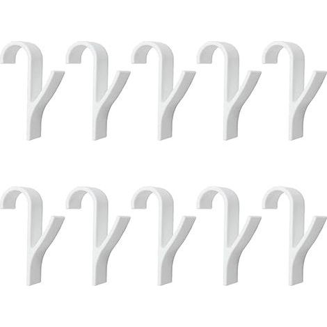 Set di 10 ganci per termosifone, ganci in plastica bianca per termosifone, ganci portasciugamani per termosifone, ganci per asciugamani da bagno, ganci per bagno e cucina (bianchi) (1/4)