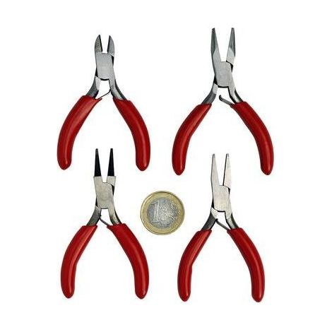 Pinzas Donau Elektronik 3640 mini 4 piezas mangos aislados