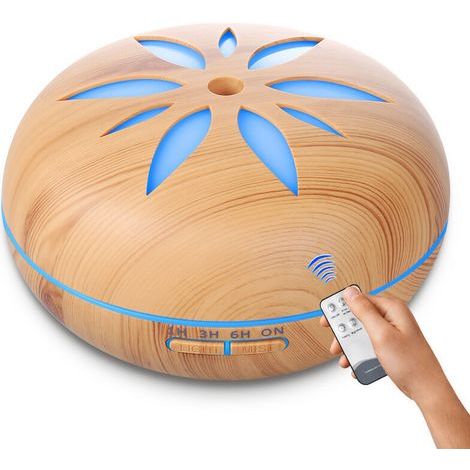 Pair Ätherisches Öl-Diffusor (550 ml), Ultraschall-Luftbefeuchter, elektrischer Aromanebel mit Fernbedienung, 7 wechselnde Farben, automatische Abschaltung für Schlafzimmer/Wohnzimmer/Spa/Yoga