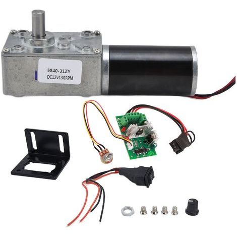 Moteurs Escargot, Résistant à l'usure, Faible Consommation d'énergie, Moteur à Engrenages 12V de Haute Précision pour Panneaux d'affichage d'ouverture de Fenêtre (12V130RPM) (1/5)