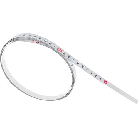 Holibanna Ruban à Mesurer Autocollant Acier Règle Adhésive et Précise pour Établis Machines et Bricolage Ruban Métrique Auto-adhésif Résistant Mètres Blanc