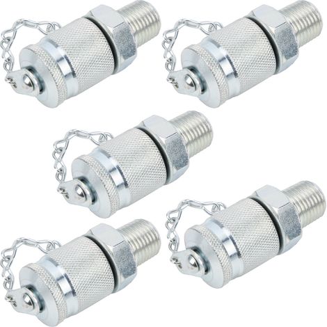 5 Adaptateurs de Test Hydraulique PT/PPTZG1/4", Kit de Connexion pour Manomètre et Capteur de Pression (1/5)