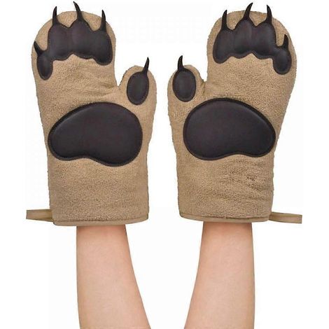 Gants de cuisine en silicone anti-brûlure pour four à micro-ondes, résistants à la chaleur et épais. (1/5)