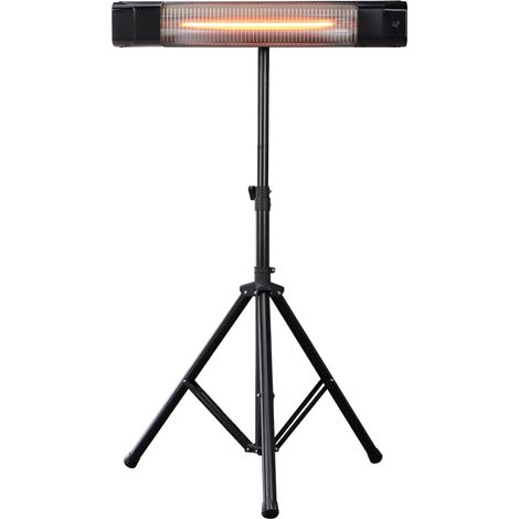 Bastilipo - Stufa da esterno con supporto tipo treppiede Modello Prometeo E-1500P, 1500 W di potenza, telecomando, resistenze a infrarossi ad ampio spettro (1/5)