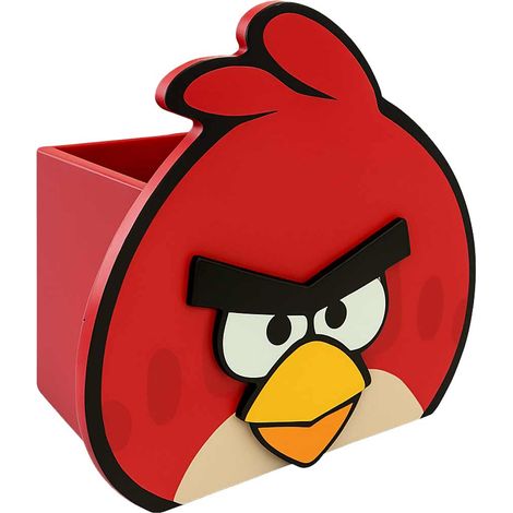 Pot à crayons Angry Birds en bois (1/3)