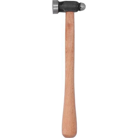 Marteau à panne ronde à manche en bois pour la fabrication de bijoux et le traitement des matériaux. (1/5)