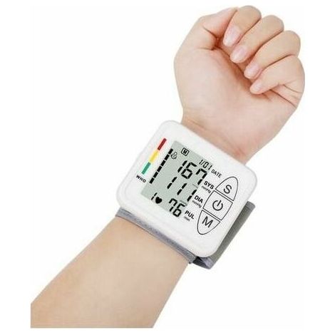Tensiomètre électronique professionnel pour bras supérieur, tensiomètre intelligent et précis, détection automatique de l'hypertension, de l'arythmie, du pouls, brassard réglable, blanc (1/4)