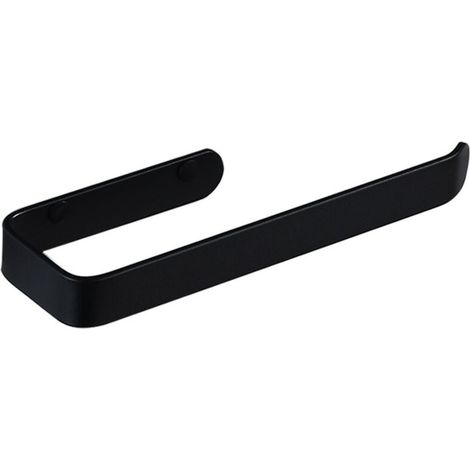 Porte-Serviettes Mural Noir Auto-Adhésif sans Perçage - Support pour Essuie-Mains et Serviettes - Installation Facile - Adhésif Fort - Pour Salle de Bain et Cuisine - Design Élégant (1/5)