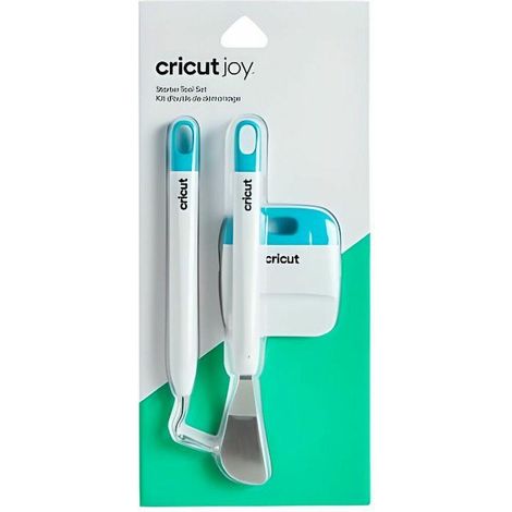 Cricut Joy Set in Weiß und Blau mit essenziellen Schneidewerkzeugen