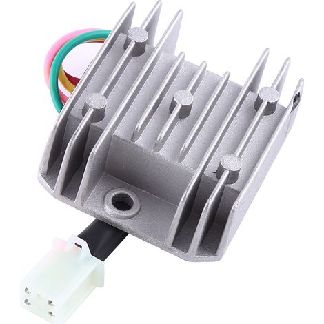 Régulateur redresseur 4 fils 12V pour scooter moto 150-250CC - Blanc (1/3)