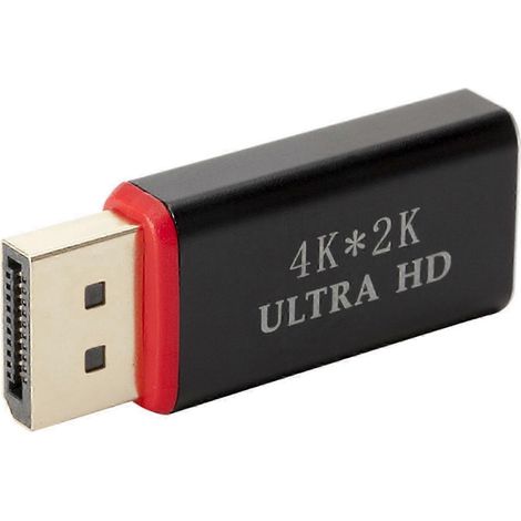 Adaptateur DisplayPort vers HDMI compatible, convertisseur d'interface multimédia haute définition 4K2K DP vers HDMI compatible 2025 (1/4)