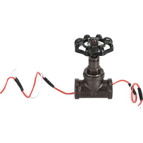 Interrupteur à vanne d'arrêt vintage en fer de 1/2 pouce avec accessoire de fil électrique pour lampe de table à tuyau