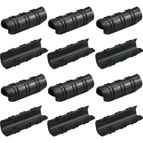 100 clips de serre, 25 mm, résistants à la chaleur, durables et faciles à utiliser, pour la fixation de bâches, bannières, tuyaux et films de protection pour jardin – Noir (1/4)