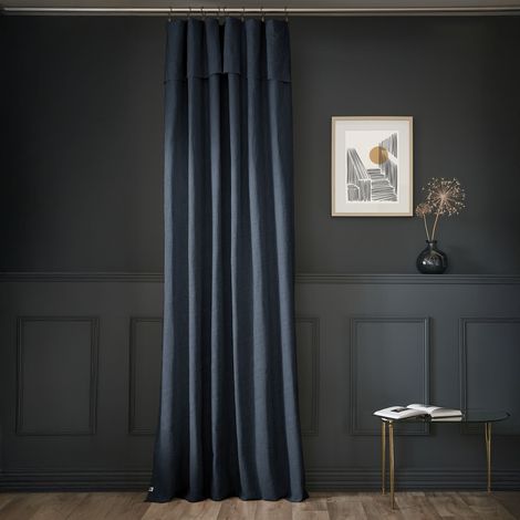 Rideau tamisant coton 140x270 minuit Sixtine